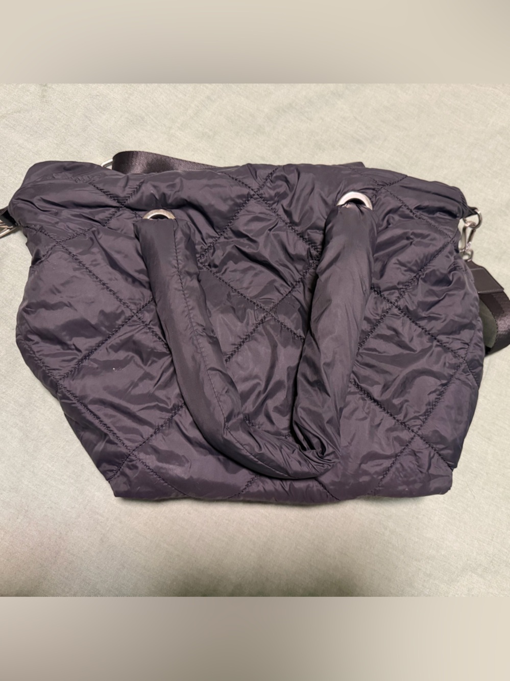 Zara Quilted Tote Bag in Black